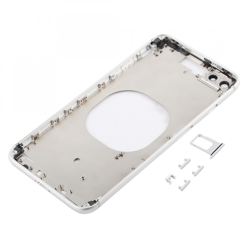 Transparent Back Cover with Camera Lens & SIM Card Tray & Side Keys for iPhone 8 Plus (White) iPhone Replacement Parts Apple iPhone 8 Plus